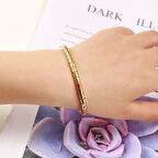 Chavin Gold Kelepçe Dizayn Çelik Kadın Bileklik ev08sr