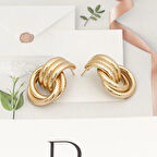 Chavin Gold Bijuteri Retro Tarz Kadın Mini Halka Küpe ev18sr