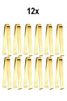 12 Adet Çelik 16,2 cm Gold Buz Ve Şeker Maşası mt128sr-12
