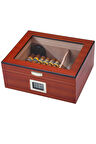 Falconetti Açık Kahverengi Camlı Humidor Puro Kutusu rd47