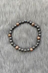 Chavin Lastikli Doğal Hematit Taşlı Erkek Bileklik ey31