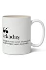 Arkadaş Kelime Anlamı Baskılı Kupa Bardak Baskılı Kahve Kupa Bardak
