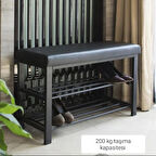 Metal ayakkabılık minderli raf montaj kurulum yok