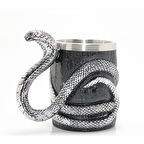 Kapamarka Paslanmaz Çelik Yılan Tasarımlı Kupa Bardak