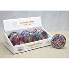 Kapamarka Taşlı Yuvarlak El Aynası Kalın Model 1