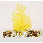 Altın Renk Çarliston Saç Bandı 