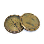 Üzeri Çapa İşlemeli Pirinç Kullanışlı Pusula 