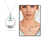 Kişiye Özel İsim Yazılı 925 Ayar Gümüş Kadın Üç Damla Kolye