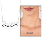 Kişiye Özel İsim Yazılı 925 Ayar Gümüş Kadın Kolye