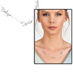 Kişiye Özel Üç İsim Yazılı 925 Ayar Gümüş Kadın Kolye