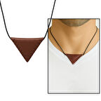 Siyah İp Zincirli Kişiye Özel İsim Yazılı Kahverengi Renk Hakiki Crazy Deriden El Yapımı Erkek Cevşen Kolye