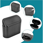 Araba Çöp Kutusu Kapaklı Organize Siyah Renk