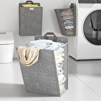 Katlanabilir Asılabilir Kirli Çamaşır Sepeti 