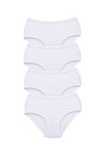 4 Adet Tutku Kadın Yüksek Bel Bato Kalın Lastik Külot Beyaz