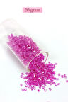 Kesme Cam Boncuk 2mm - 20 Gram - Şeffaf Fuşya -BNC315