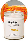 Doğal Özel Seri Kokulu Dekoratif Kavanoz Mum 210 cc - Musk Esansı - RYL