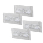 4PCS  RAF AYAK APARATI   ŞEFFAF PVC YAPIŞKANLI + VİDALANABİLİR   2X10CM 