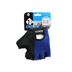 PARMAKSIZ - FİLELİ  SPORCU ELDİVENİ  MAVİ /SİYAH MEDİUM 