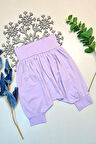 Bebek Hediyelik Retro %100 Pamuk Şalvar Mor 