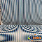 Lacivert-Mavi Sık Çizgili Desenli Su ve Leke İtici Panama Keteni Küçükçalık Premier Duck Kumaş Bezi 100x180