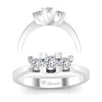 0,35 Karat Pırlanta Tria Yüzük