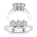 0,45 Karat Pırlanta Tria Yüzük