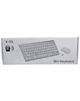 K-03 MİNİ BEYAZ WIRELESS KABLOSUZ KLAVYE MOUSE S PL-395  GO50601411220