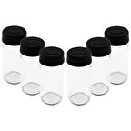 6 PCS CAM - 225ML BAHARATLIK - TUZLUK PLASTİK KAPAK  GO5060Gok222931
