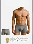 Aria's Closet Pamuklu Düz Gri Renk Erkek Boxer