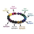 Tesbihane Küre Kesim Çoklu Kaplangözü Doğaltaş Kombinli Genç Enerji Bilekliği