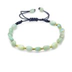 Makrome Örgülü Naturel Kesim Amazonit Doğaltaş Kadın Bileklik