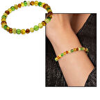 Pastel Renk Natural Form Doğal Damla Kehribar Kadın Bileklik