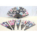 Periboia Plastik Çiçek Desenli Yelpaze 