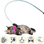 Periboia Teleskopik Zilli Ve Tüylü Kedi Oyuncağı