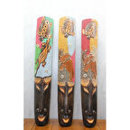 Periboia Ahşap Duvara Asmalı 1 Metre Maske 