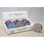 Periboia Taşlı El Aynası Yuvarlak İnce Model 3