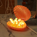 Periboia LED Işıklı Kendin Yap Deniz Kabuğu Tasarımlı Lale Lamba