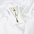 Müzik Nota  Yıldız Set 3 lü   Kolye  Aksesuar Şık Hediyelik Takı Süs