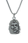 Che Guevara Kolye Örme Zincir Kolye - Gümüş Kaplama - Erkek Kadın Kolye - No:1298