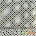 Yeşil Geometrik Desenli Su ve Leke İtici Panama Keteni Küçükçalık Premier Duck Kumaş Bezi 100x180