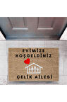Kapı Önü Paspası Dekoratif Dijital Baskı Evimize Hoşgeldiniz P-2465