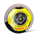 Bej Siyah Geçme Direksiyon Kılıfı