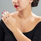 Starlight Diamond Pırlanta Montür "U" Tektaş 925 Ayar Gümüş 3'lü Takı Seti