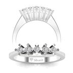 0,15 Karat Pırlanta Beştaş Yüzük