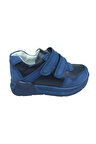 OrtopedikAL Bebe Erkek Çocuk Spor Ayakkabı Kot Mavi-lacivert Cırtlı % 100 Deri Ortopedik