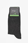 Koyu Antrasit Bambu Çorap 4072