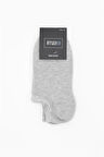 Gri Düz Pamuklu Suprem Sneaker Çorap 1060250151