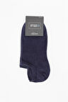 Koyu Lacivert Düz Pamuklu Suprem Sneaker Çorap 1060250151