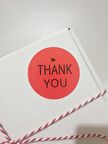 Thank You Yazılı Yuvarlak 50 mm Yapışkanlı Sticker 100 Adet