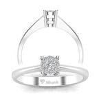 0,30 Karat Görünümlü Pırlanta Tektaş Yüzük